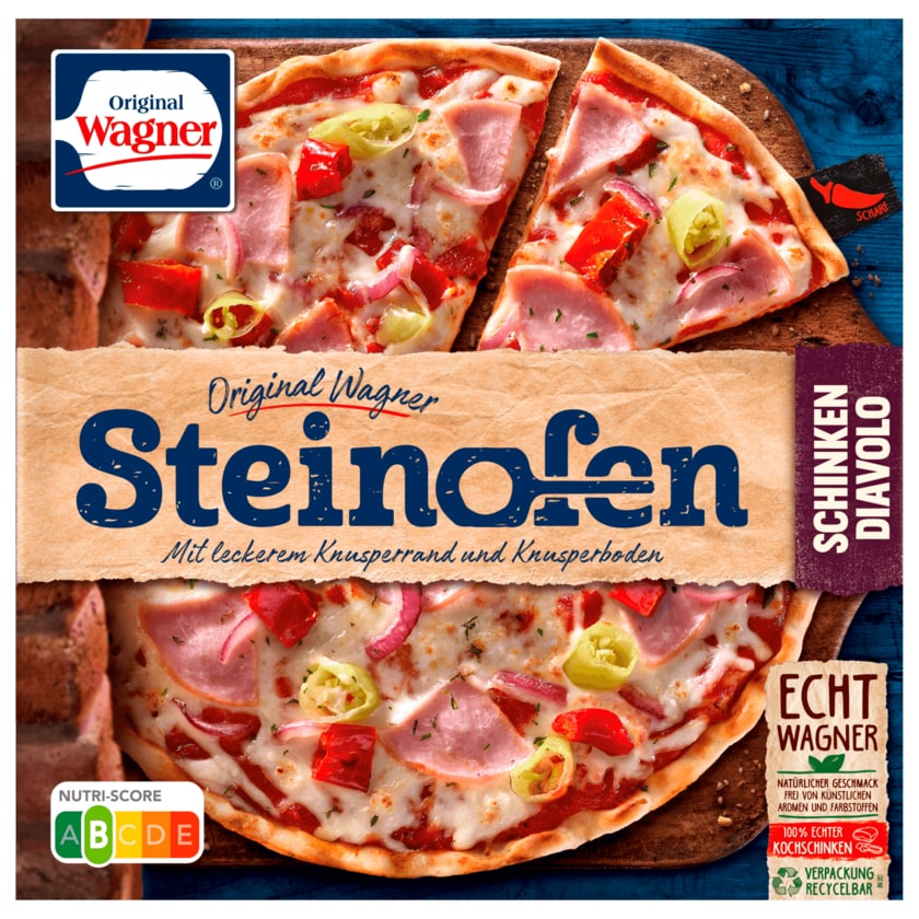Original Wagner Steinofen Pizza Schinken Diavolo scharf 340g